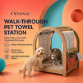 Orivessa™ Walk-Through Pet Towel Station